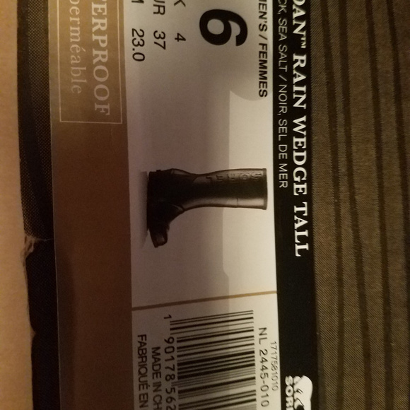 New SOREL JOAN RAIN WEDGE TALL BOOTS - Picture 2 of 4